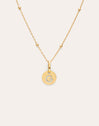 Gepersonaliseerde ketting Mini Medallion verguld met goud