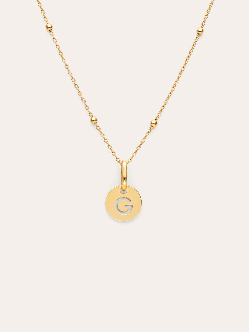 Gepersonaliseerde ketting Mini Medallion verguld met goud