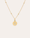 Gepersonaliseerde ketting Mini Medallion verguld met goud