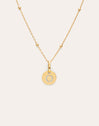 Gepersonaliseerde ketting Mini Medallion verguld met goud