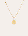 Gepersonaliseerde ketting Mini Medallion verguld met goud