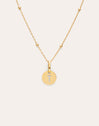 Gepersonaliseerde ketting Mini Medallion verguld met goud