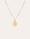 Gepersonaliseerde ketting Mini Medallion verguld met goud