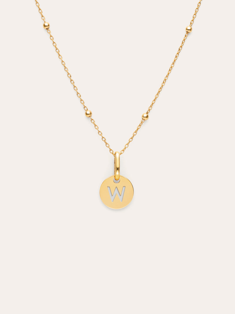 Gepersonaliseerde ketting Mini Medallion verguld met goud