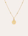 Gepersonaliseerde ketting Mini Medallion verguld met goud