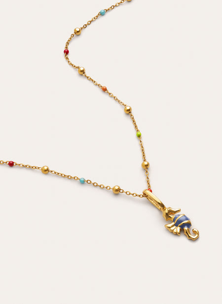 Geschenkset Halskette Dots L Colors und Charm Seepferdchen