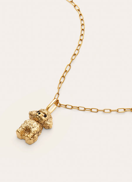 Geschenkset Halskette Fine Chic und Charm Toy-Pudel mit Goldbeschichtung