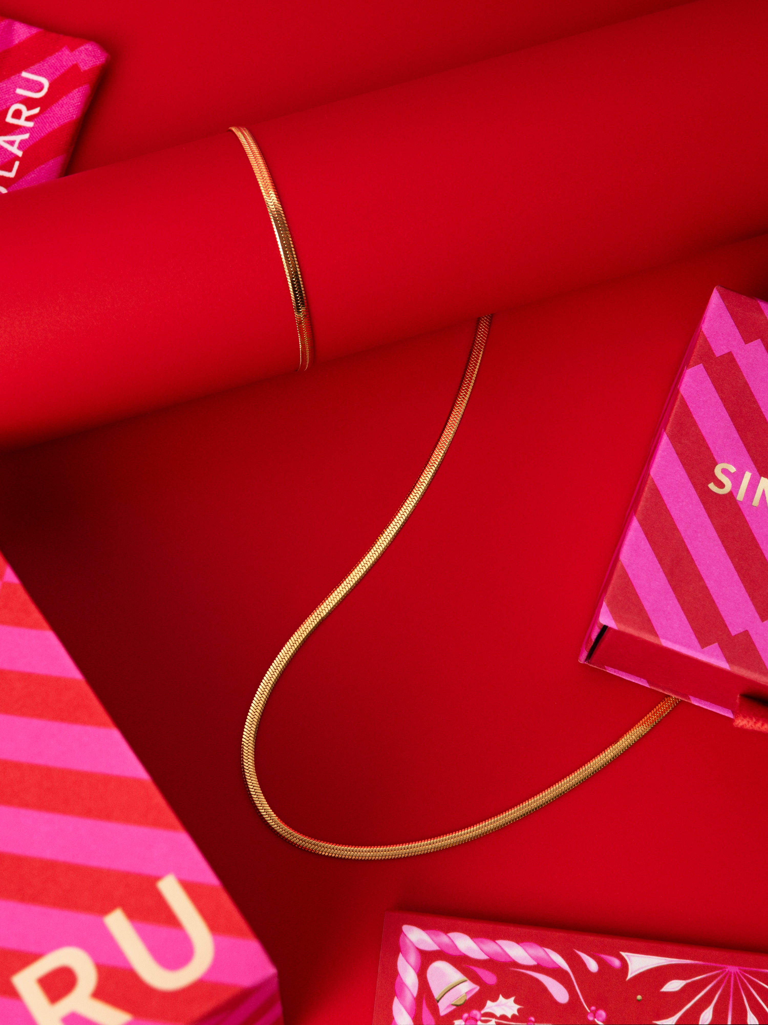 Pack Regalo Collar y Pulsera Lisse S Acero Baño Oro