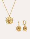 Coffret Cadeau Collier et Boucles D'oreilles Solstice Sun Plaqué Or