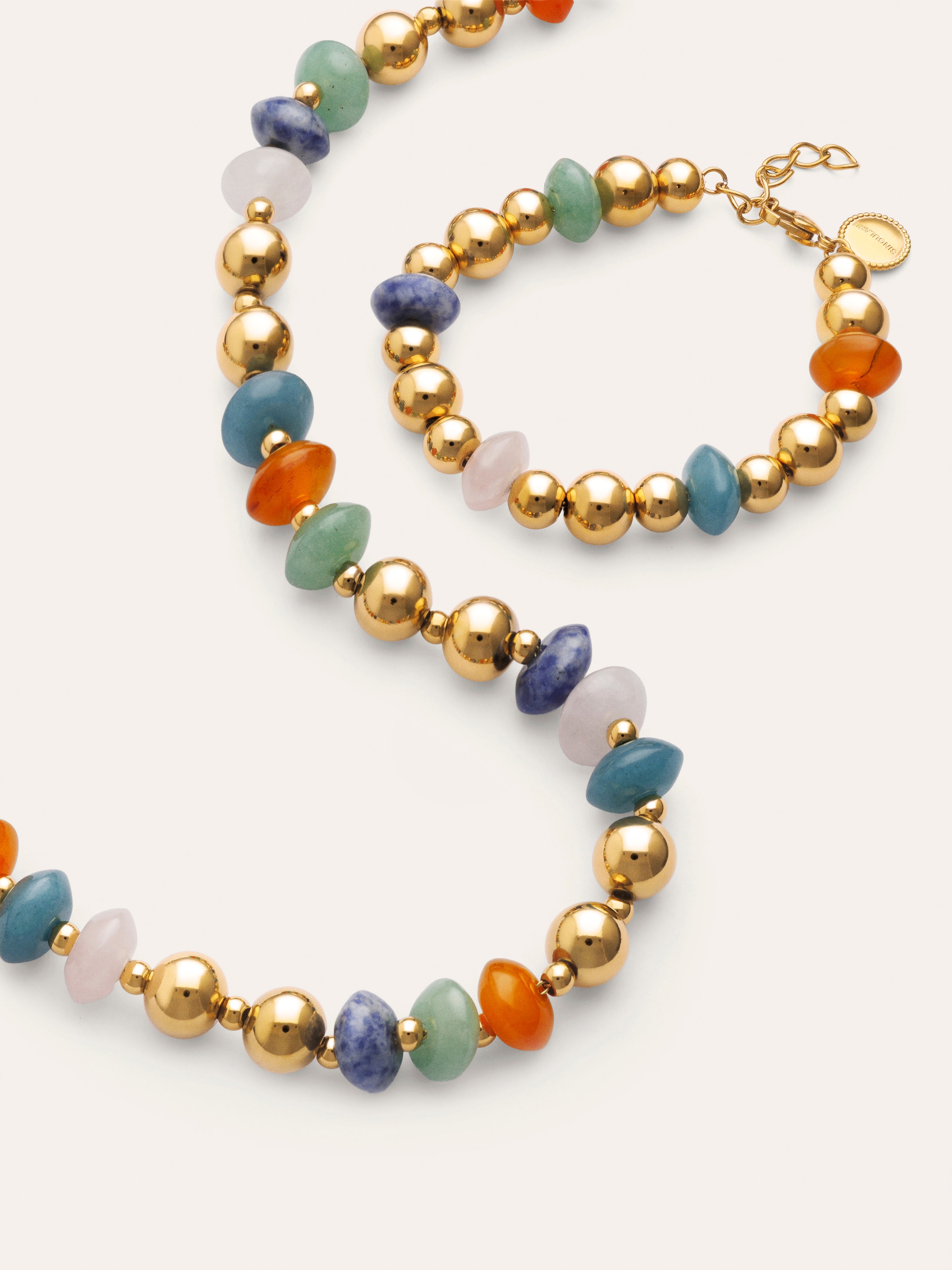 Pack Regalo Collar y Pulsera Bomb Acero Baño Oro