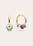 Creolen Carmen True Colors Staal Verguld met 18kt Goud