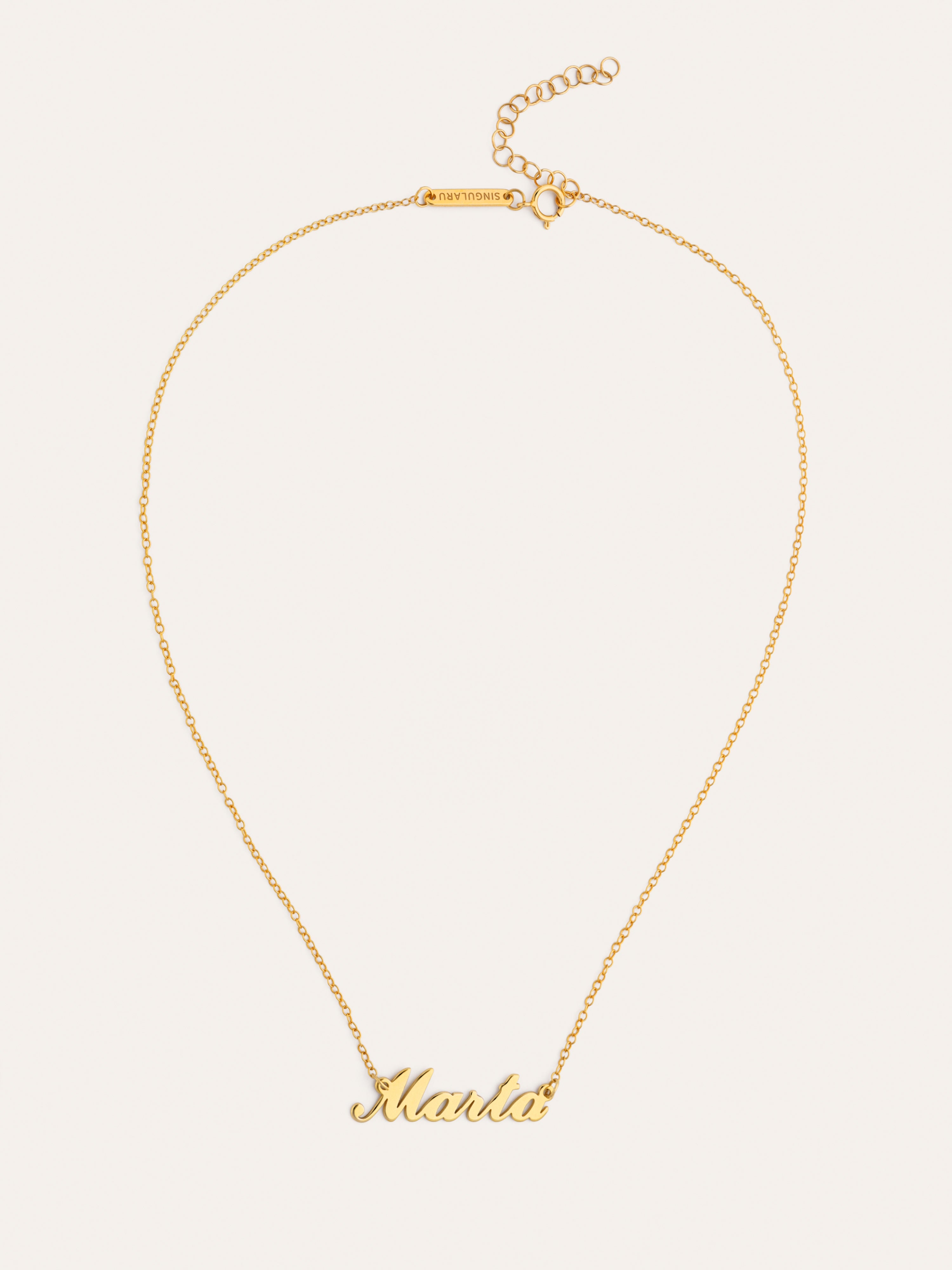 Collar Personalizado Carrie Plata Baño Oro