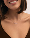 Collar Personalizado Carrie Plata Baño Oro Rosa