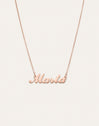 Collar Personalizado Carrie Plata Baño Oro Rosa