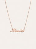 Collar Personalizado Carrie Plata Baño Oro Rosa
