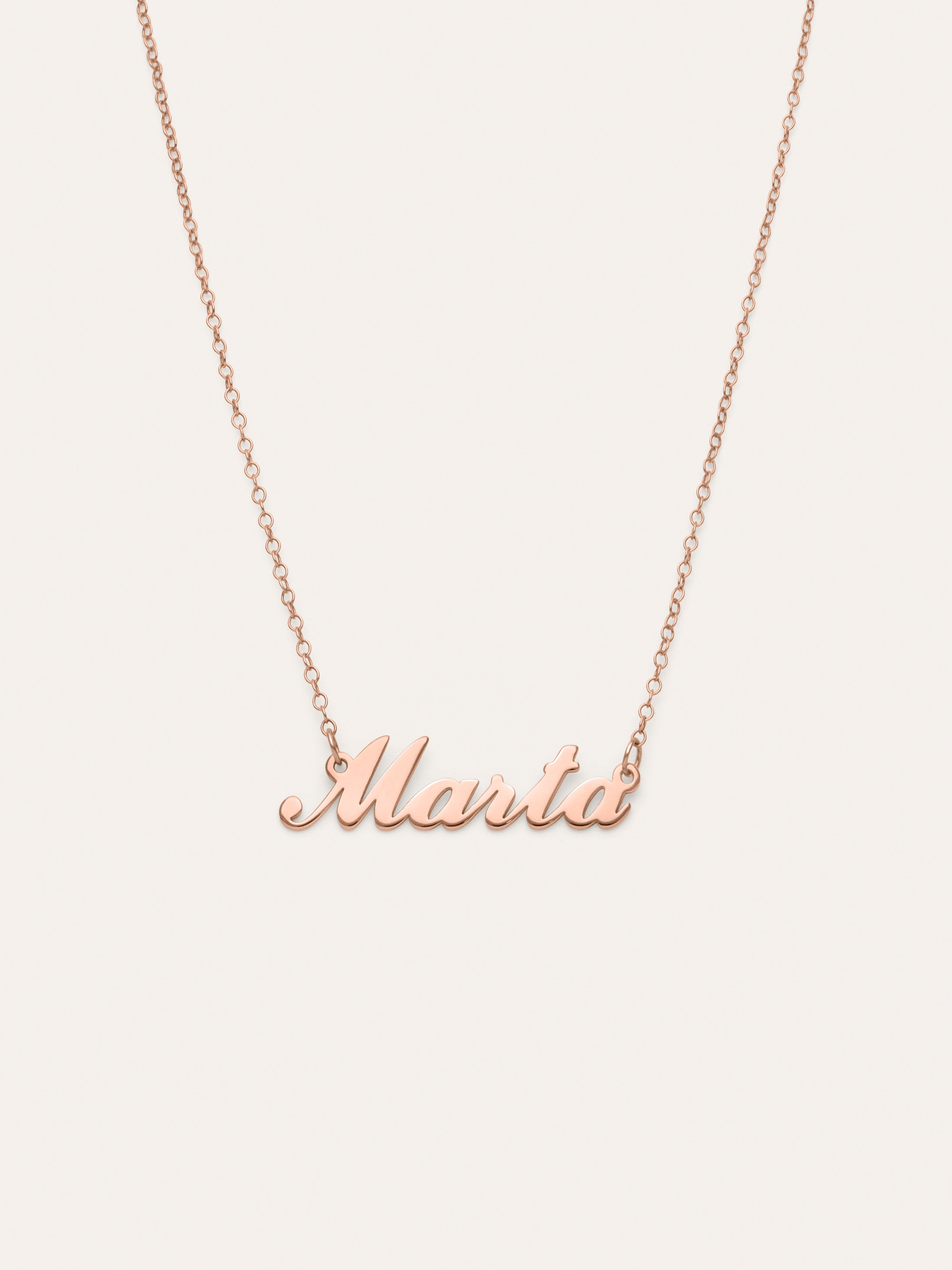 Collar Personalizado Carrie Plata Baño Oro Rosa