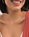 Personalisierte Halskette Sue Silber mit Goldbeschichtung