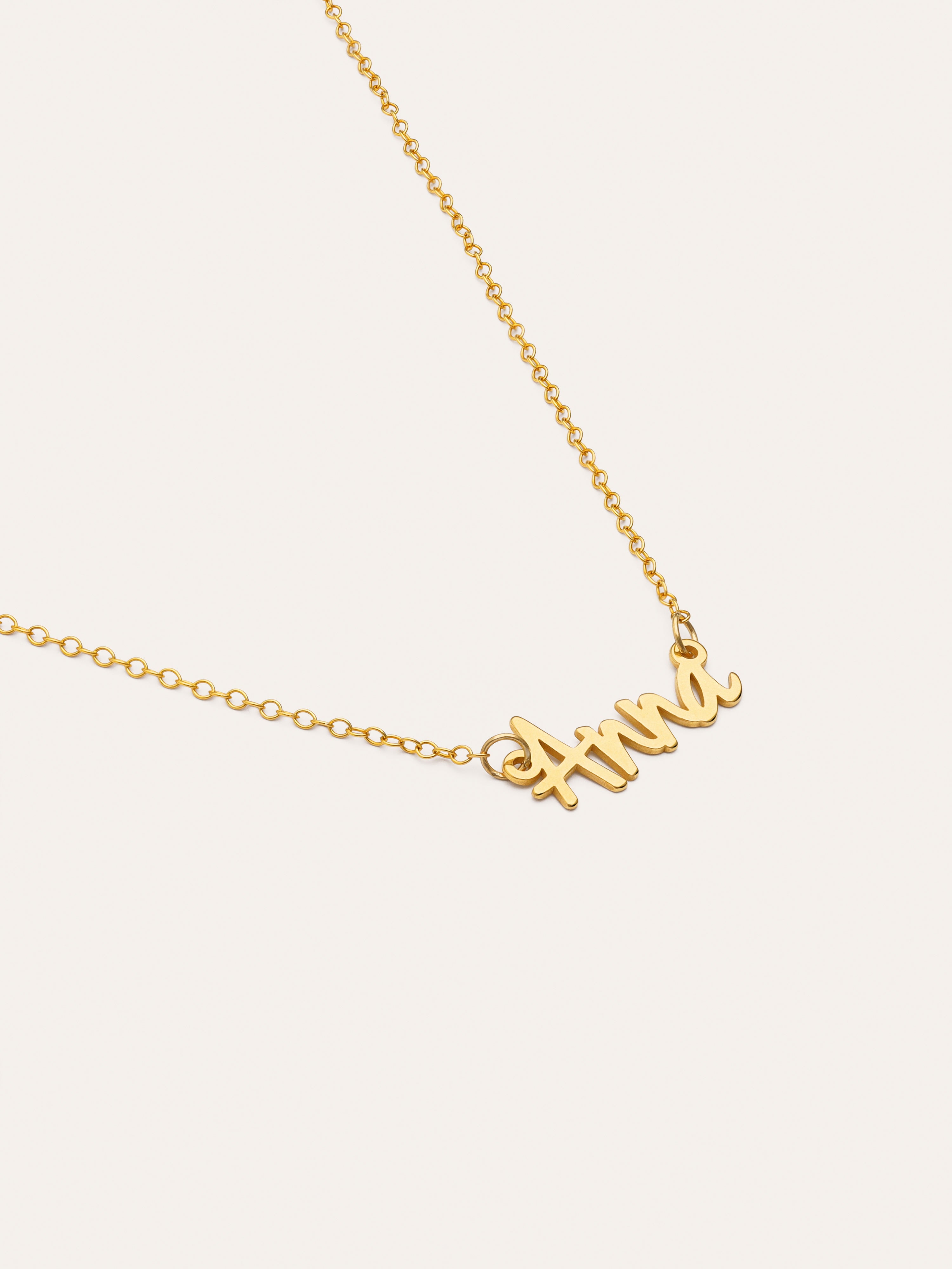 Personalisierte Halskette Sue Silber mit Goldbeschichtung
