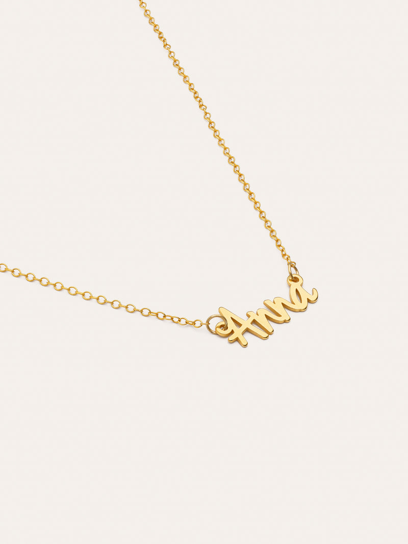 Personalisierte Halskette Sue Silber mit Goldbeschichtung