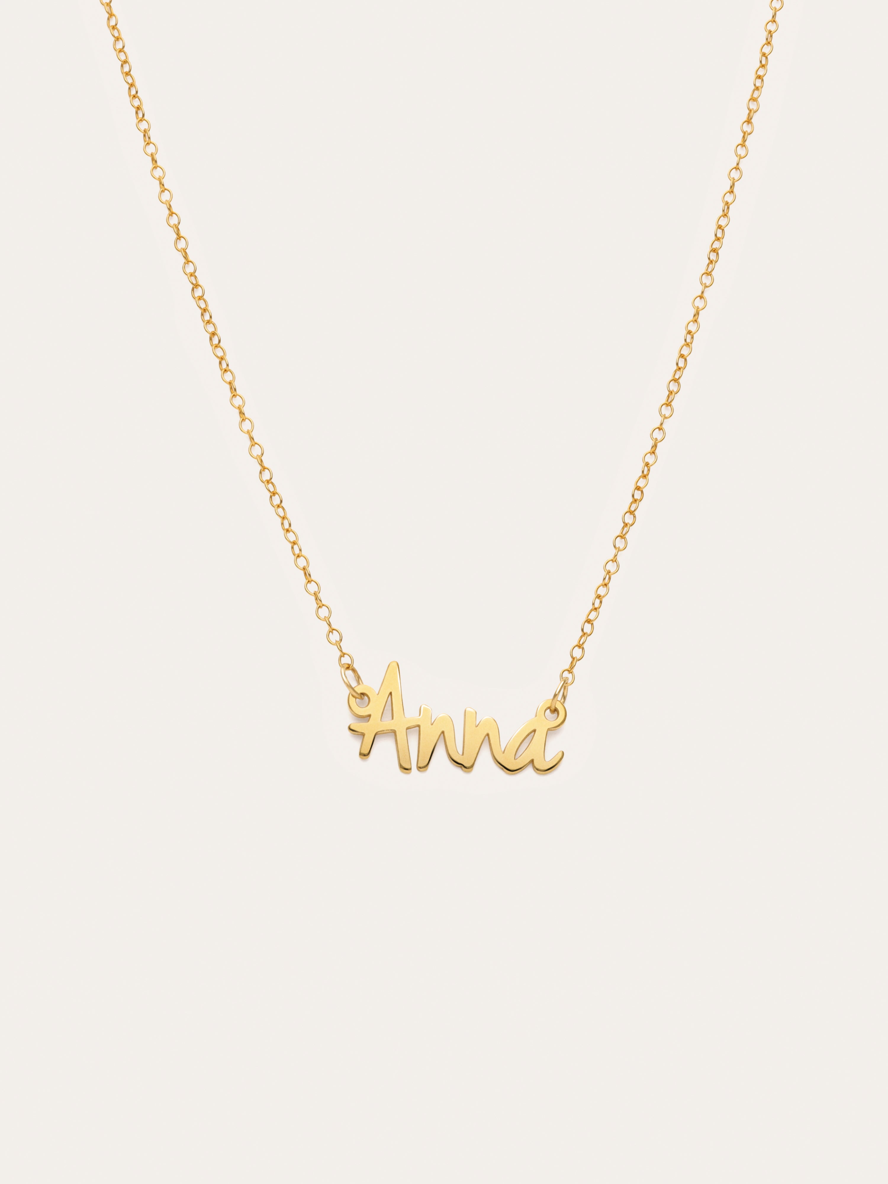 Personalisierte Halskette Sue Silber mit Goldbeschichtung