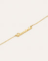 Pulseira Personalizada Carrie Prata Banho de Ouro