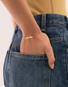 Pulsera Personalizada Monogram Plata Baño Oro