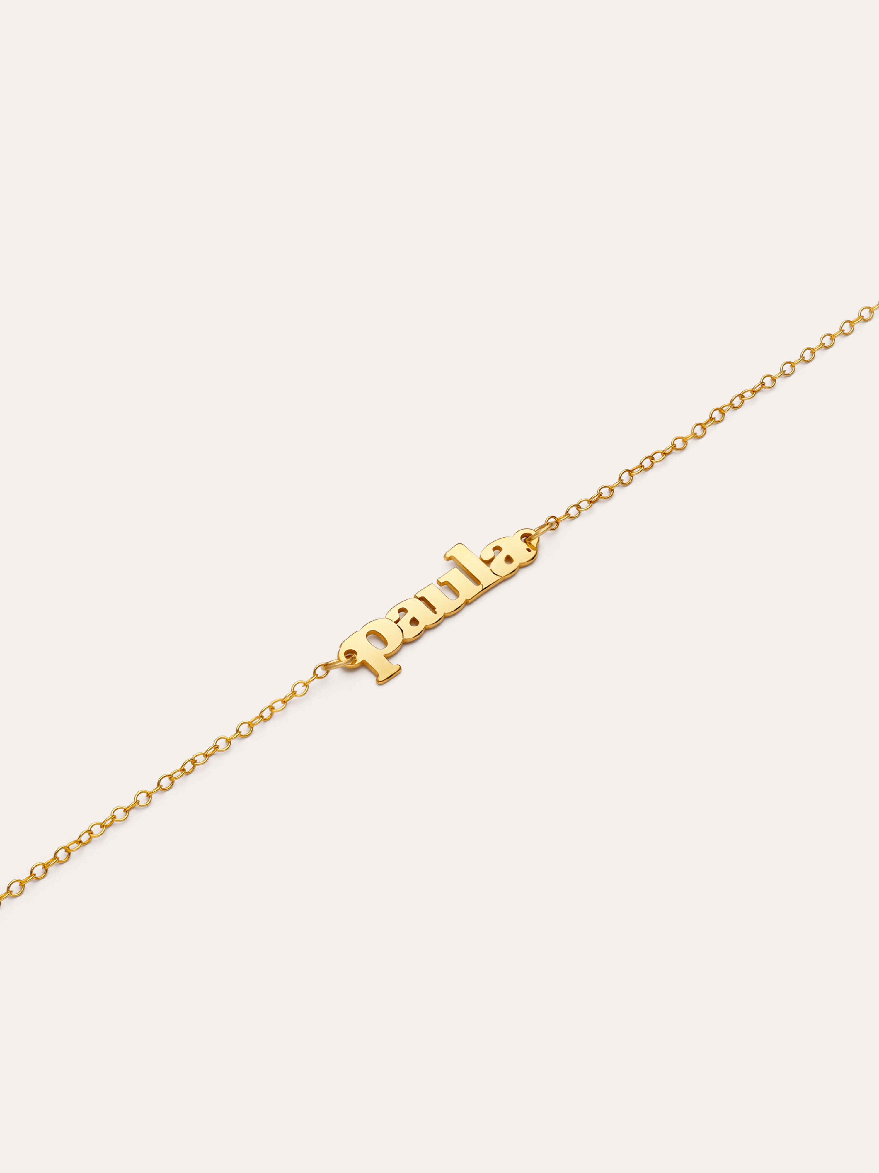 Pulsera Personalizada Monogram Plata Baño Oro