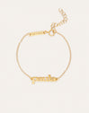 Pulsera Personalizada Monogram Plata Baño Oro