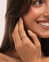 Pack de 3 bagues Odisea Colors en acier plaqué or 18kt