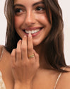 Pack de 3 bagues Odisea Colors en acier plaqué or 18kt