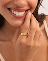 Pack 3 Anillos Palmar Spark Acero Baño Oro