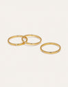 Pack 3 Anillos Palmar Spark Acero Baño Oro
