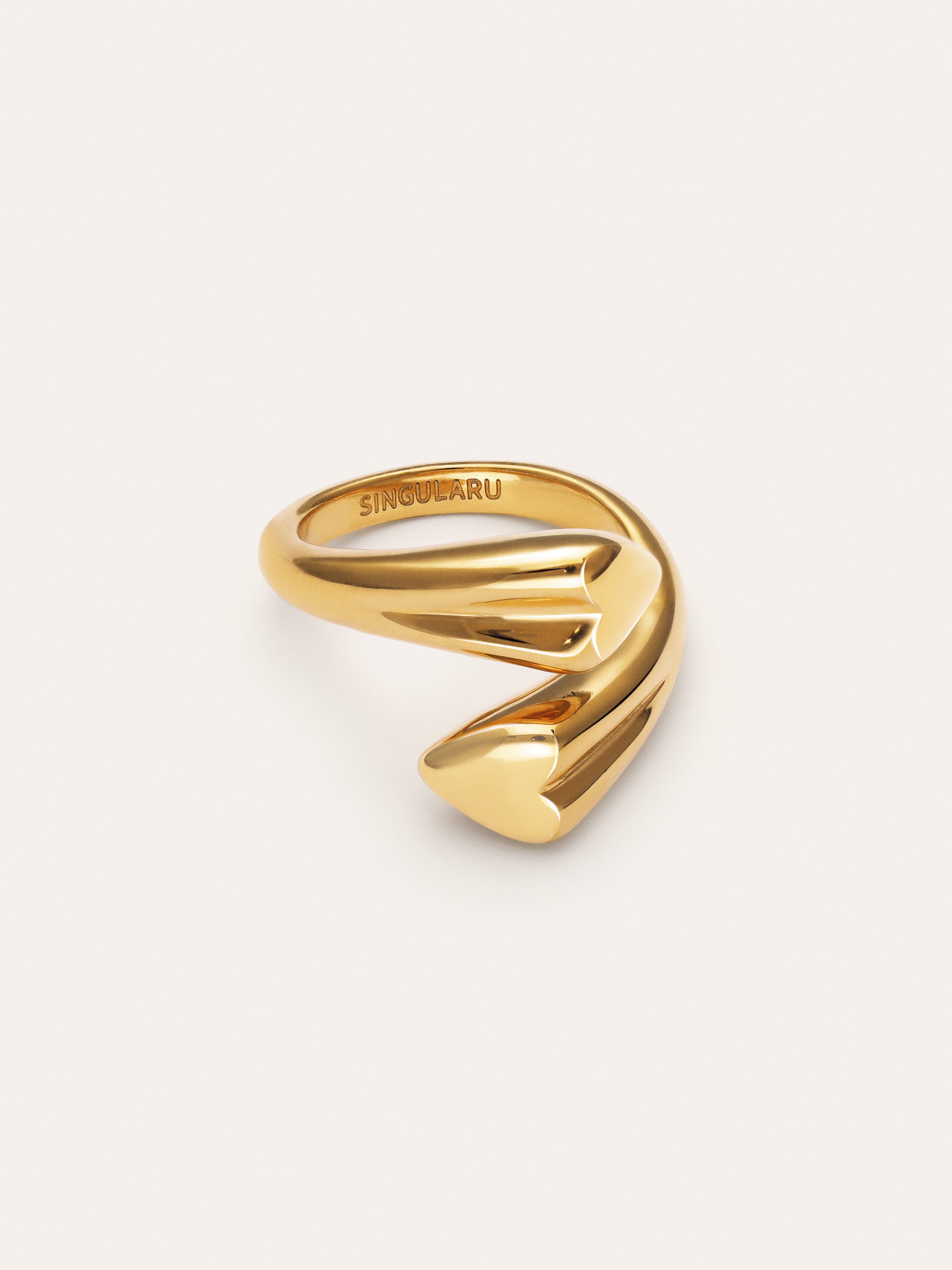 Anillo Abbraccio Amour Acero Baño Oro
