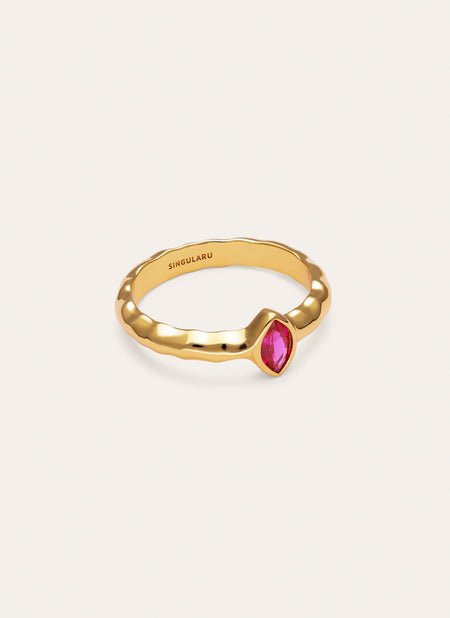 Anel Alma Rosé Banhado a Ouro