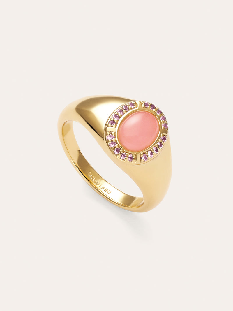 Anel Amanda Rosa Banho de Ouro