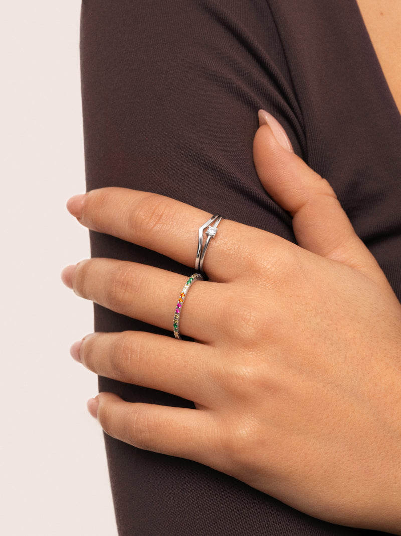 Bague Cleo Colors Argent
