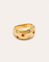 Bomb Color Stars Gold Ring 