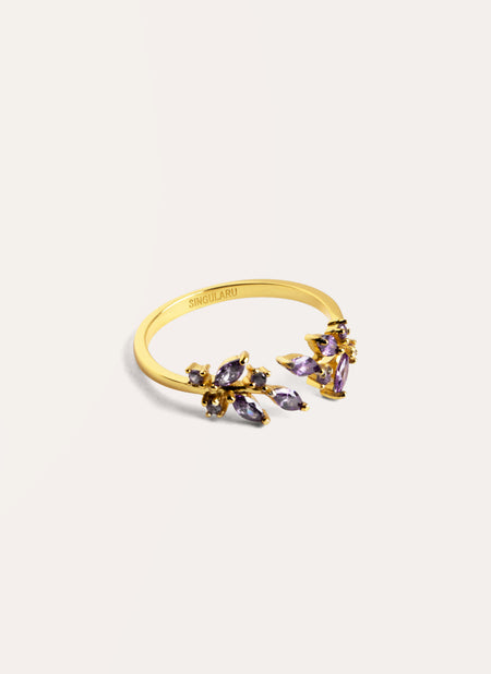 Anillo Buganvilla Baño Oro
