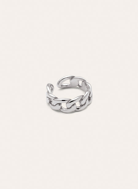Anillo Chunky Eslabón Acero