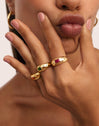 Anillo Charlotte Naranja Baño Oro