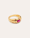 Anillo Charlotte Fucsia Baño Oro