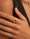 Anillo Charlotte Naranja Baño Oro