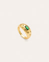 Anillo Charlotte Esmeralda Baño Oro