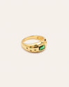 Anillo Charlotte Esmeralda Baño Oro