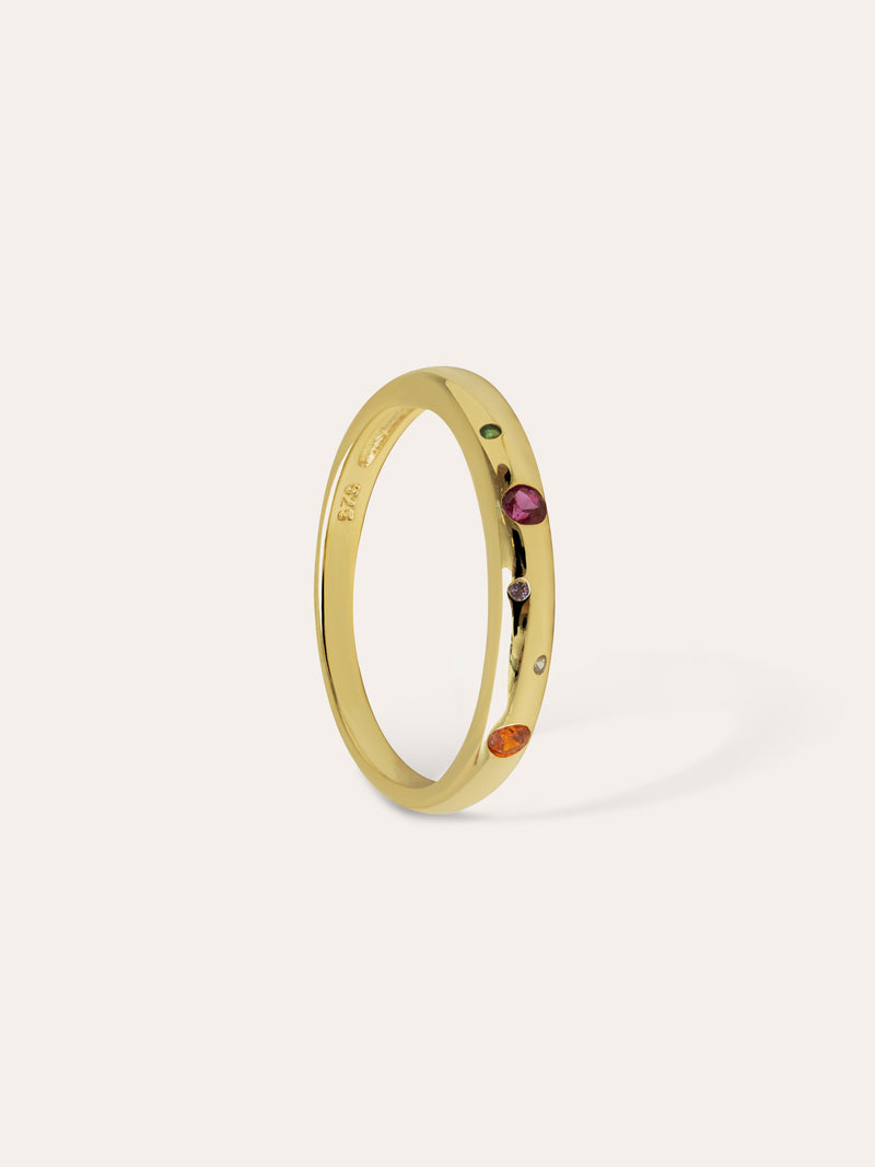 Colors Space Ring Silber, vergoldet