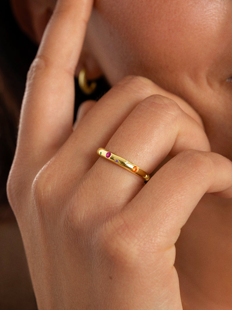 Colors Space Ring Silber, vergoldet
