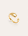 Double Drop Sparks Gold Ring