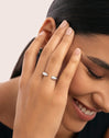 Anillo Doble Gota Acero