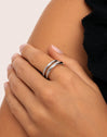 Doble Lines Stainless Steel Gold Ring