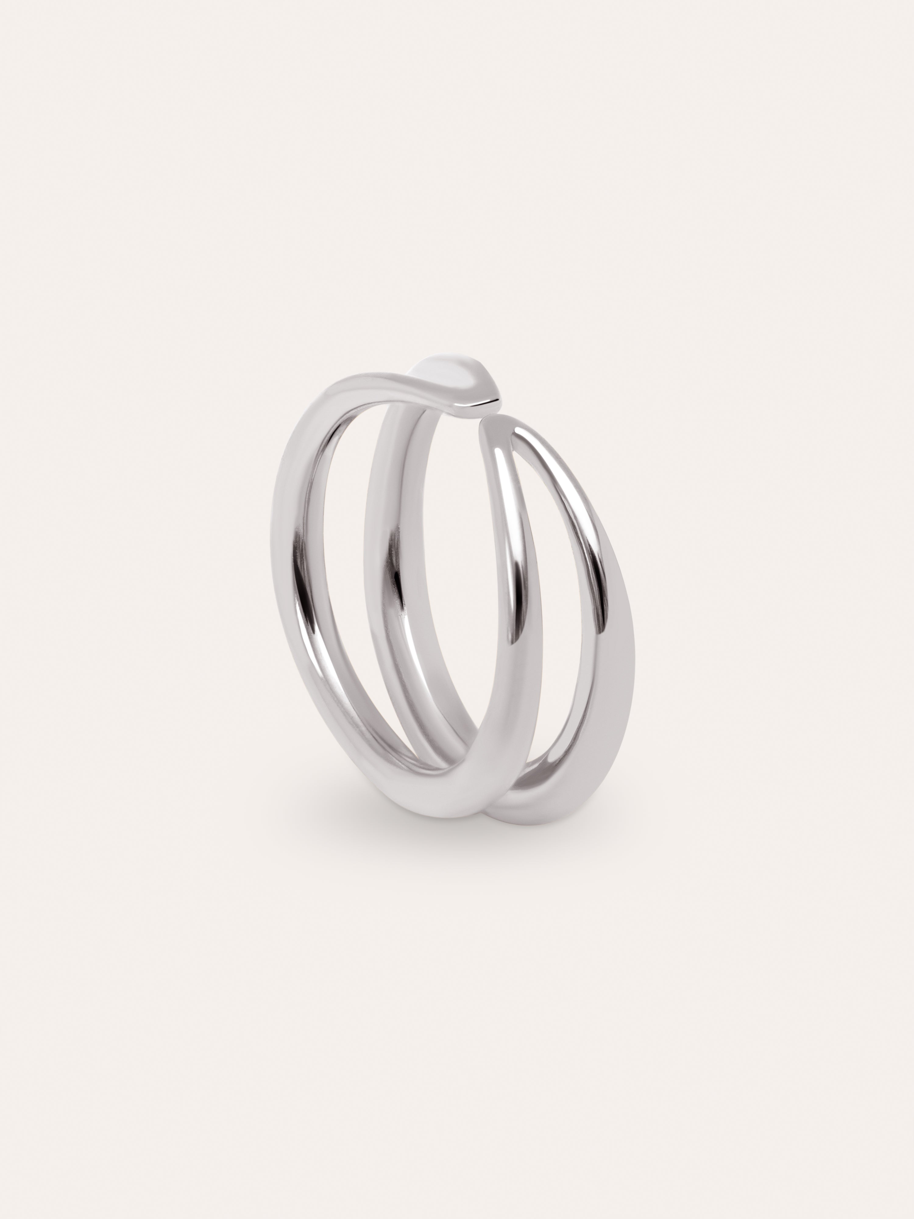 Doble Lines Stainless Steel Gold Ring